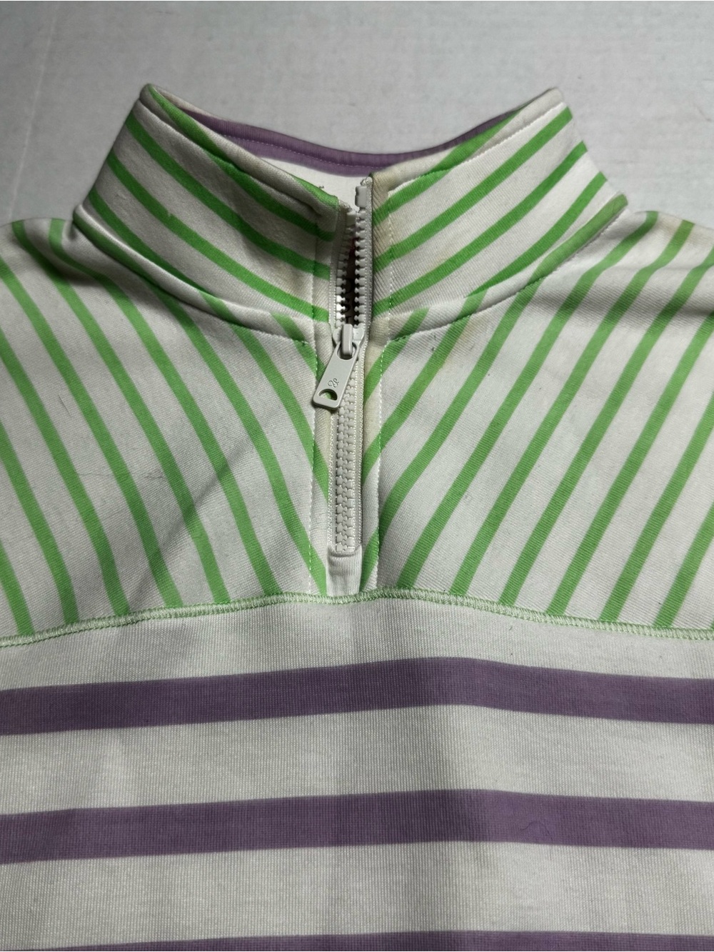 Scotch & Soda Women's Relaxed Half-Zip Sweatshirt In Stripe Size: XS - Picture 5 of 13